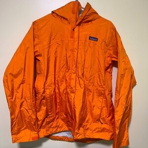 Patagonia Orange Women’s Rain Jacket Hooded Medium